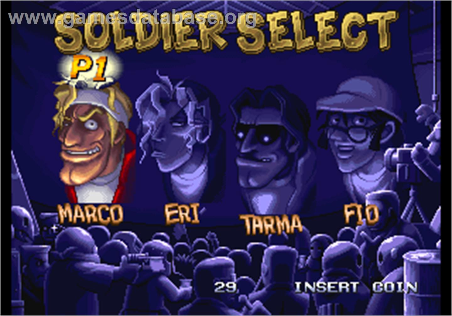 Metal Slug 5 - Arcade - Artwork - Select Screen