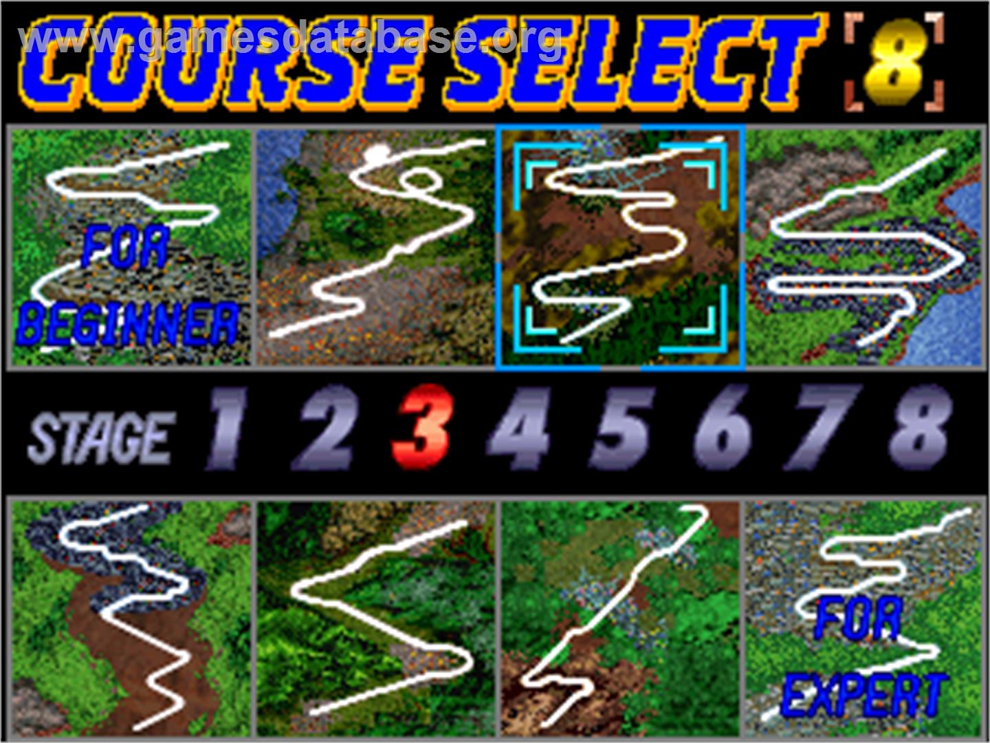Mille Miglia 2: Great 1000 Miles Rally - Arcade - Artwork - Select Screen