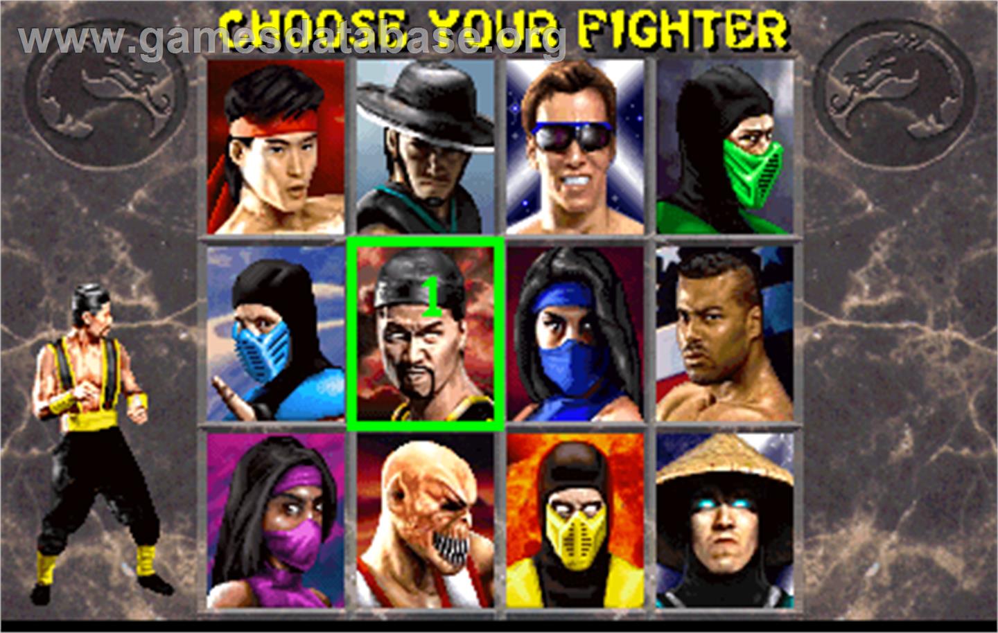 Mortal Kombat II - Arcade - Artwork - Select Screen