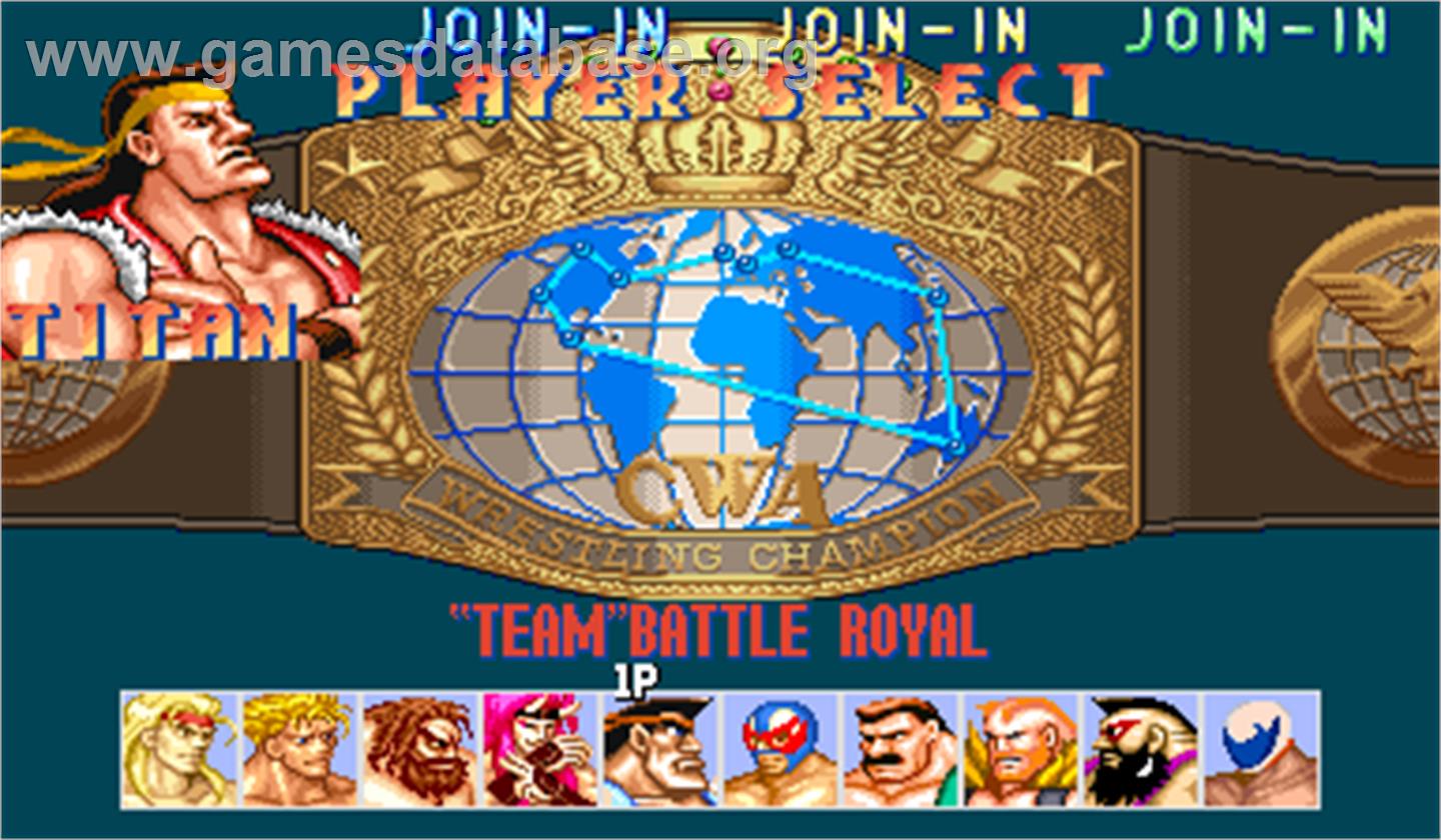 Muscle Bomber Duo: Ultimate Team Battle - Arcade - Artwork - Select Screen