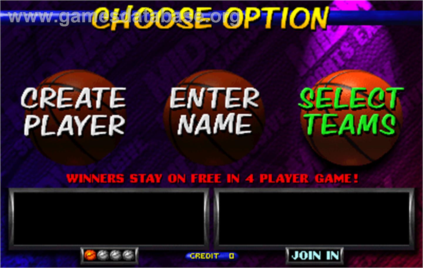 NBA Maximum Hangtime - Arcade - Artwork - Select Screen