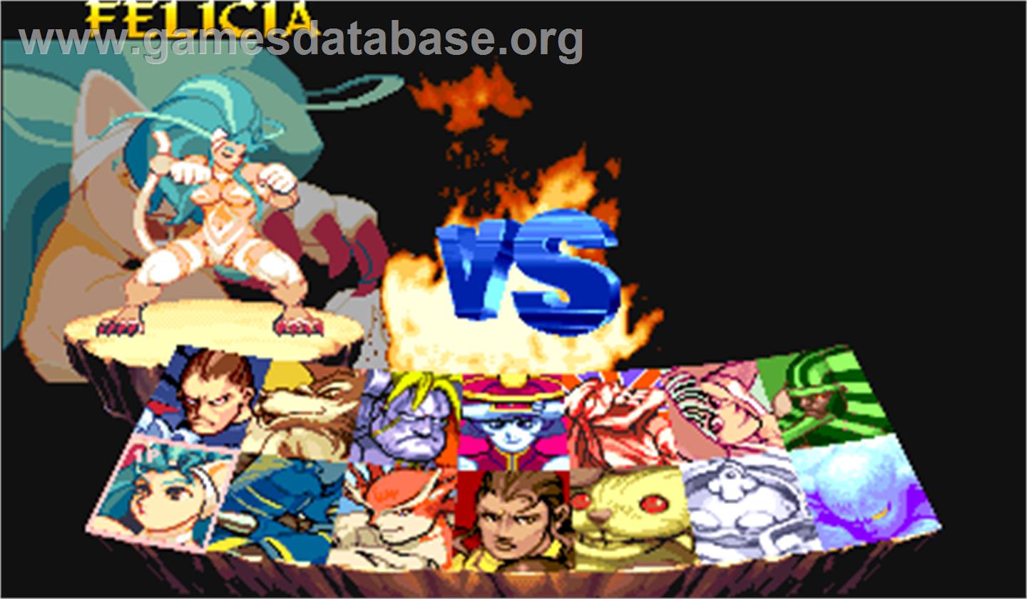 Night Warriors: Darkstalkers' Revenge - Arcade - Artwork - Select Screen