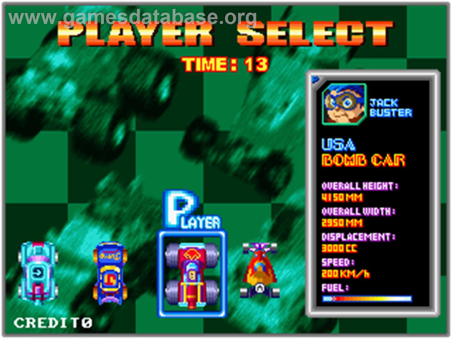 Pang Pang Car - Arcade - Artwork - Select Screen