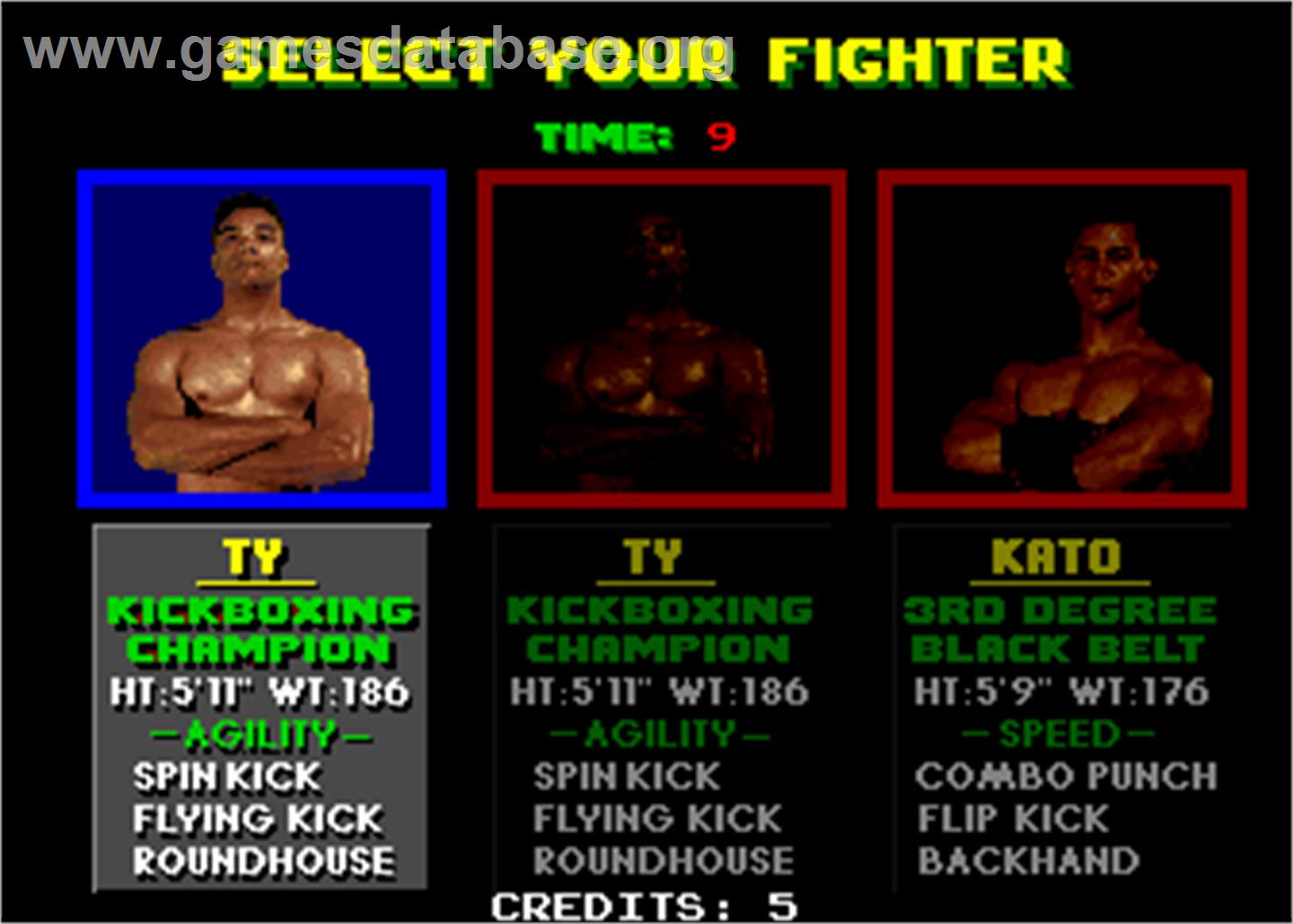 Pit Fighter - Arcade - Artwork - Select Screen