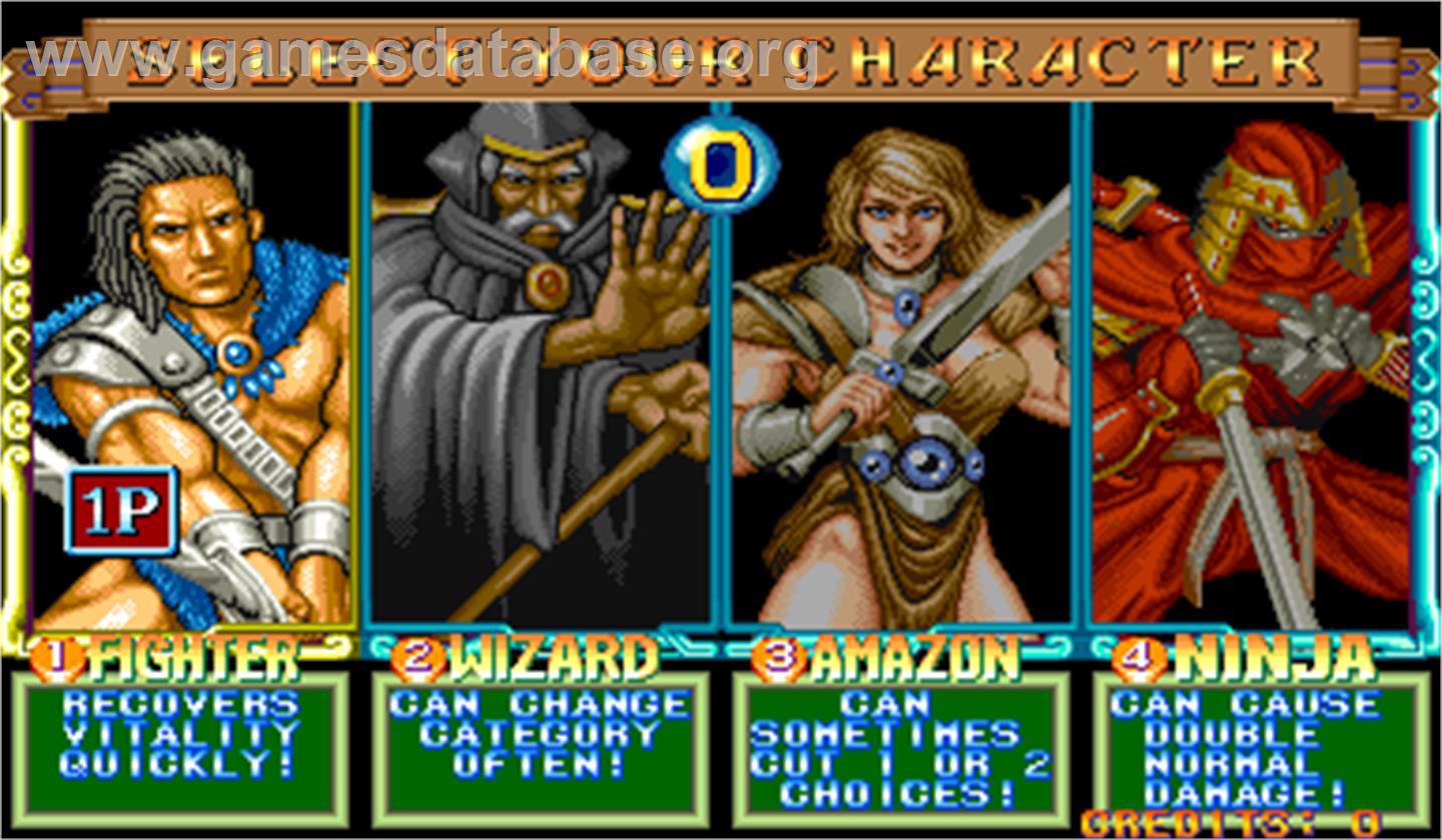 Quiz & Dragons: Capcom Quiz Game - Arcade - Artwork - Select Screen