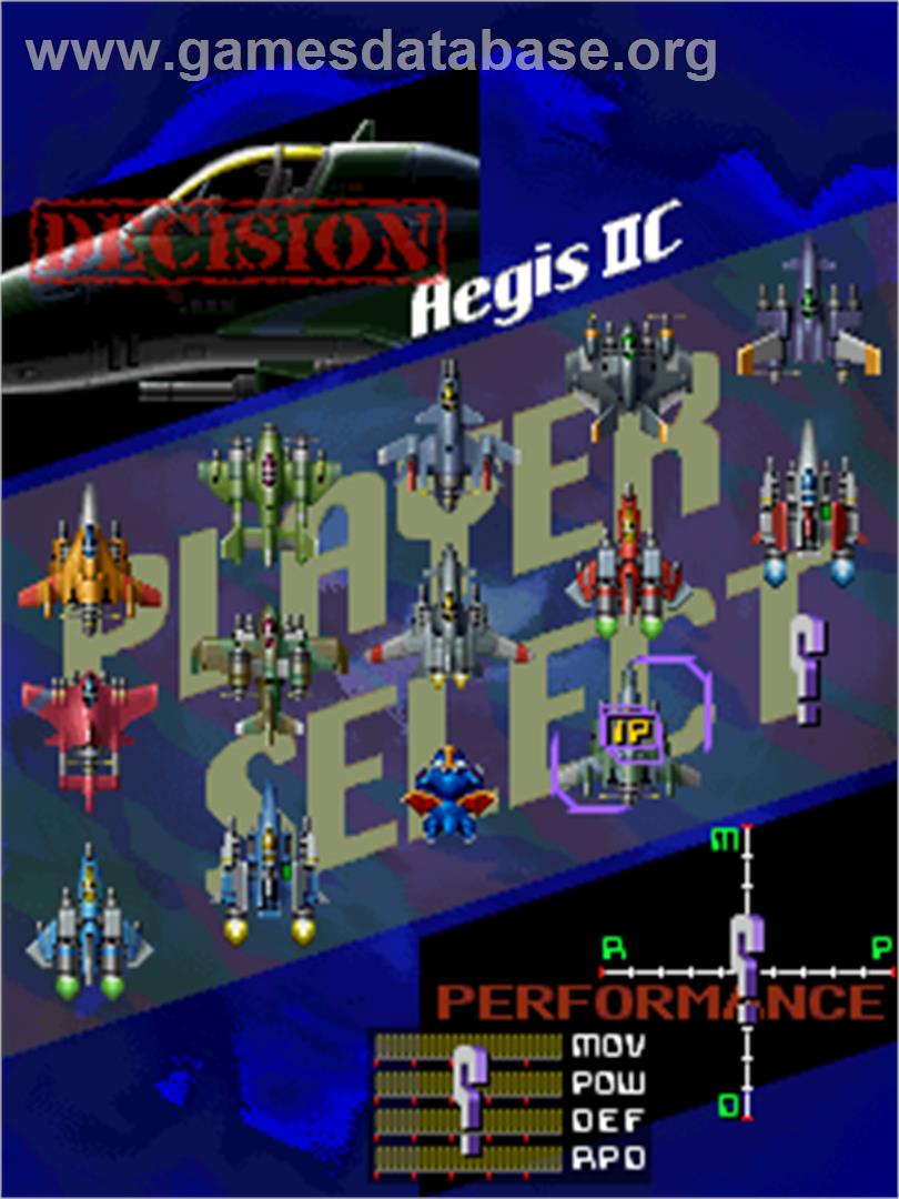Raiden Fighters 2.1 - Arcade - Artwork - Select Screen
