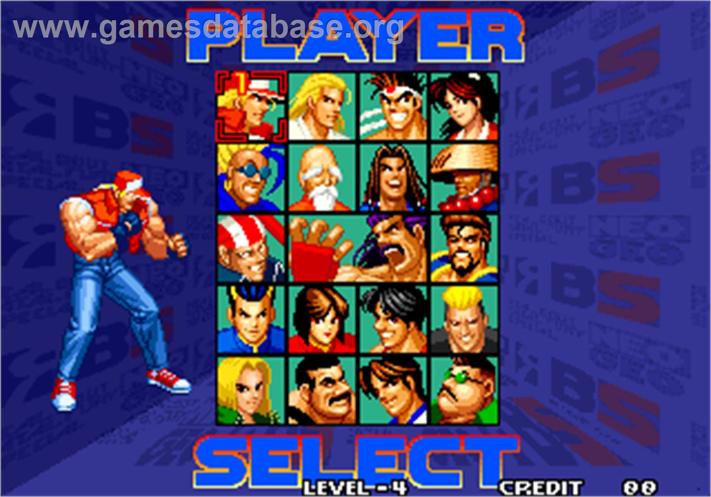 Real Bout Fatal Fury Special / Real Bout Garou Densetsu Special - Arcade - Artwork - Select Screen