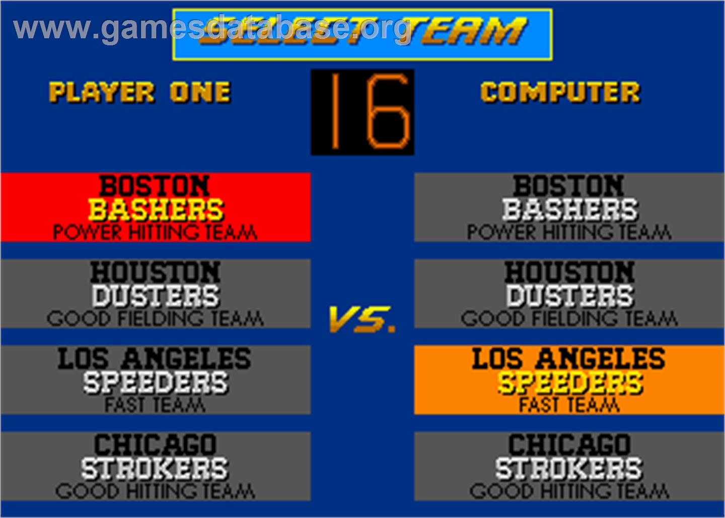 Relief Pitcher - Arcade - Artwork - Select Screen