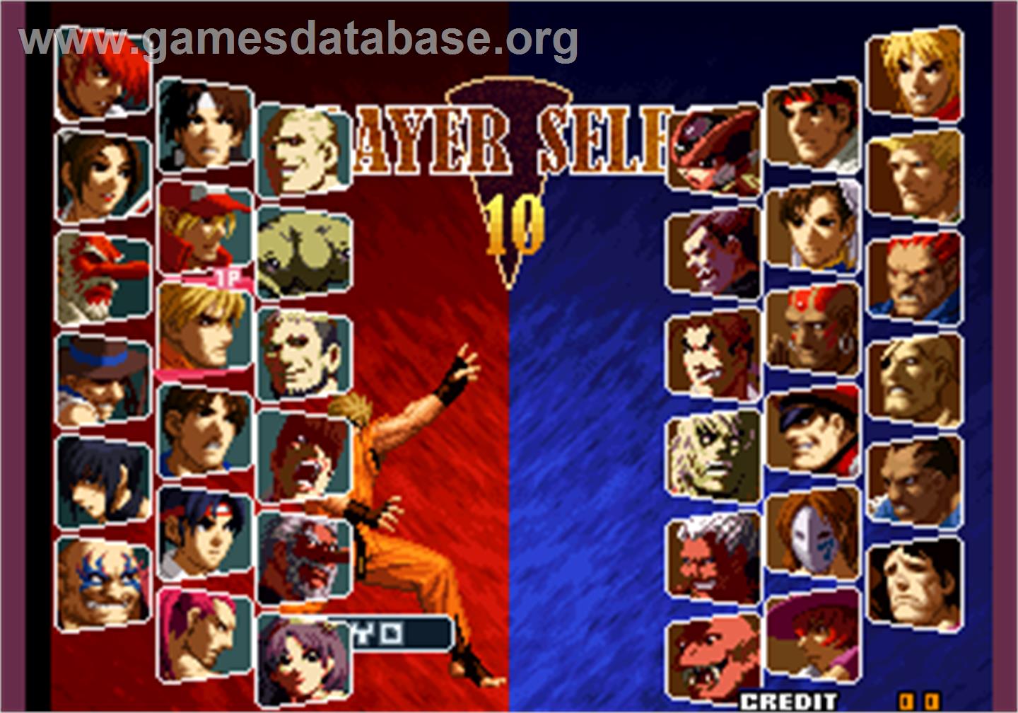 SNK vs. Capcom - SVC Chaos Super Plus - Arcade - Artwork - Select Screen