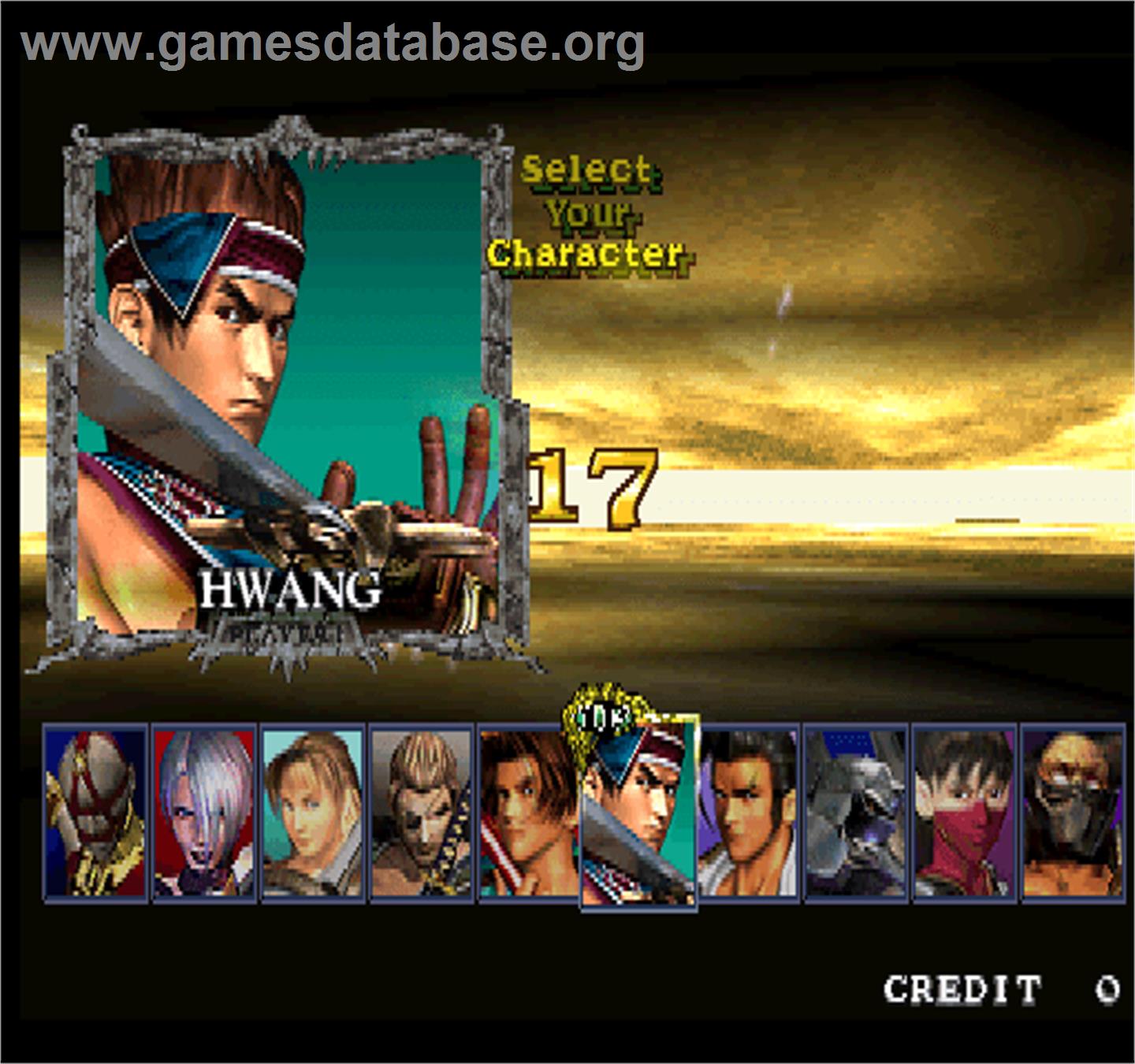 Soul Calibur - Arcade - Artwork - Select Screen