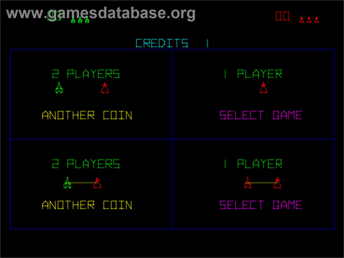 Space Duel - Arcade - Artwork - Select Screen