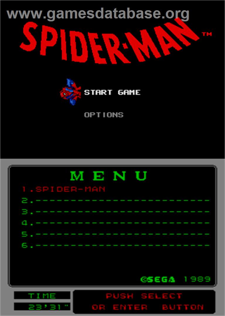 Spider-Man vs The Kingpin - Arcade - Artwork - Select Screen
