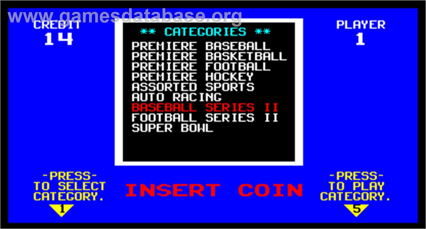 Sports Authority - Arcade - Artwork - Select Screen