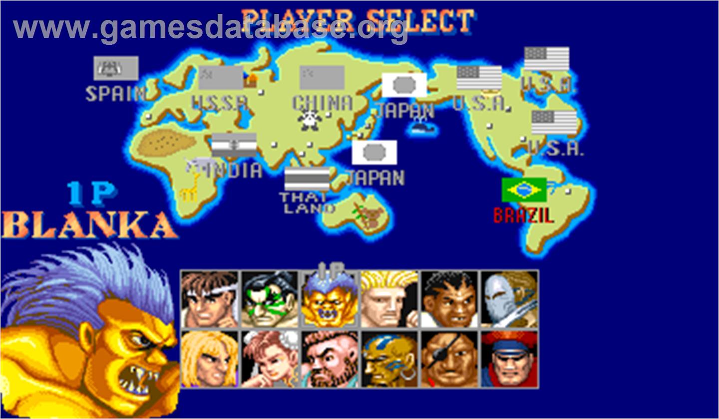 Street Fighter II' Turbo: Hyper Fighting - Arcade - Artwork - Select Screen