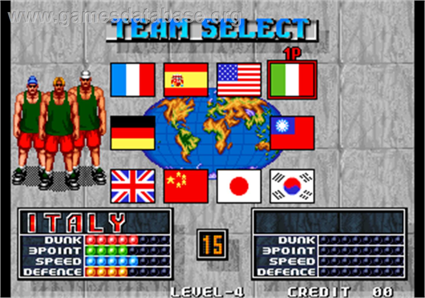 Street Hoop / Street Slam / Dunk Dream - Arcade - Artwork - Select Screen