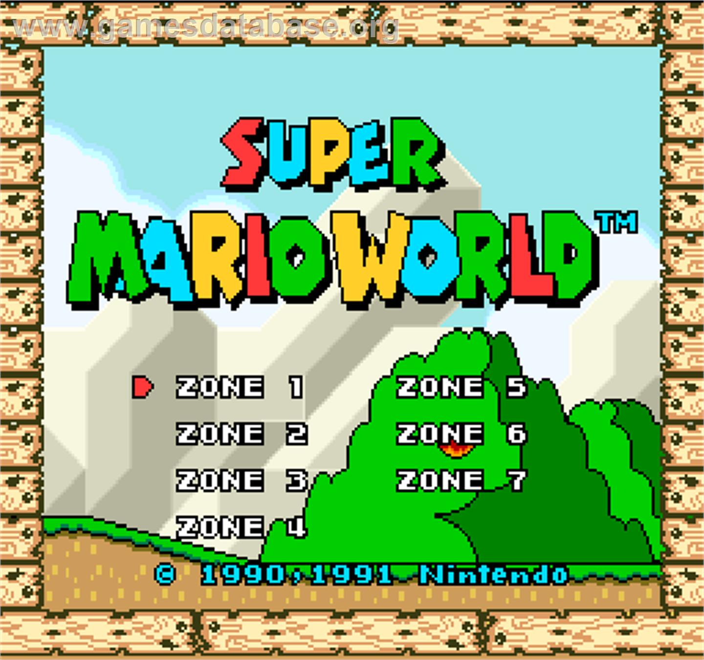 Super Mario World - Arcade - Artwork - Select Screen