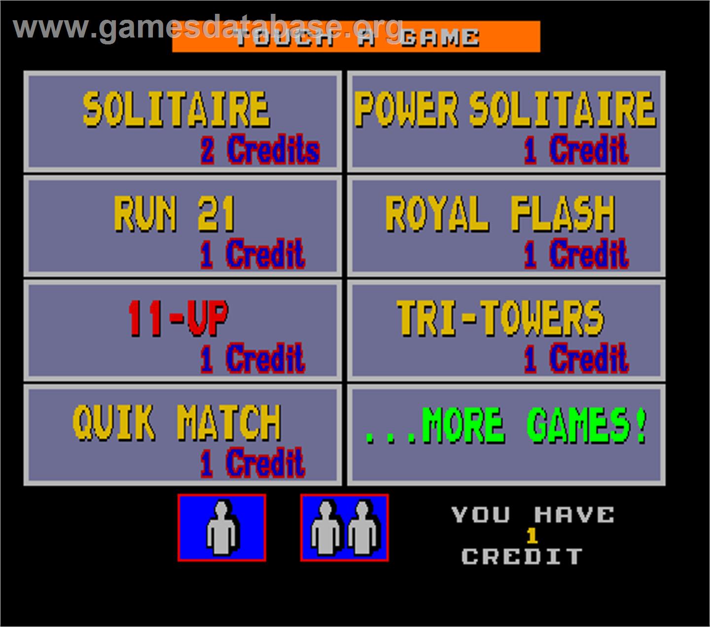 Super Megatouch IV - Arcade - Artwork - Select Screen