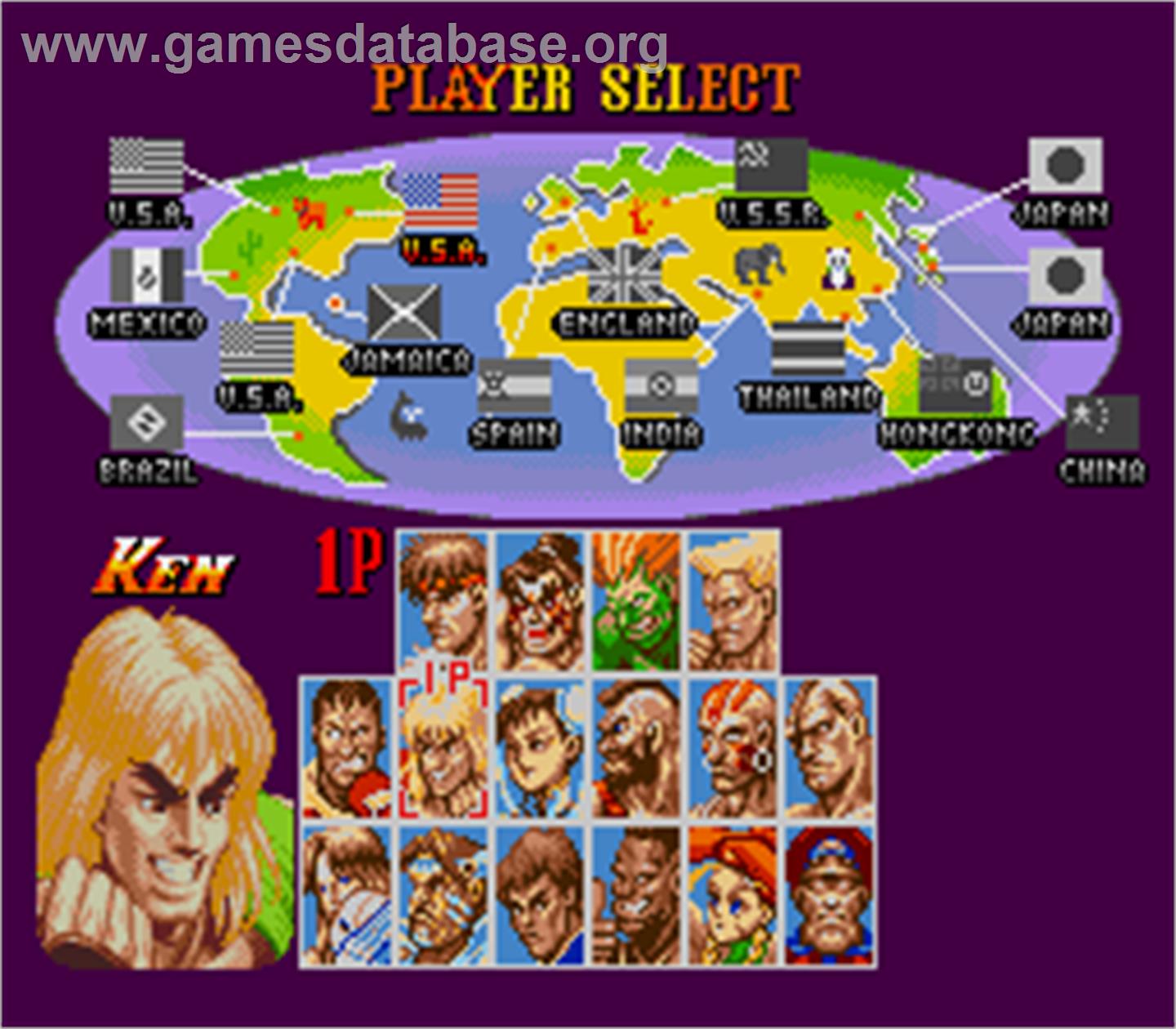Super Street Fighter II - The New Challengers - Arcade - Artwork - Select Screen