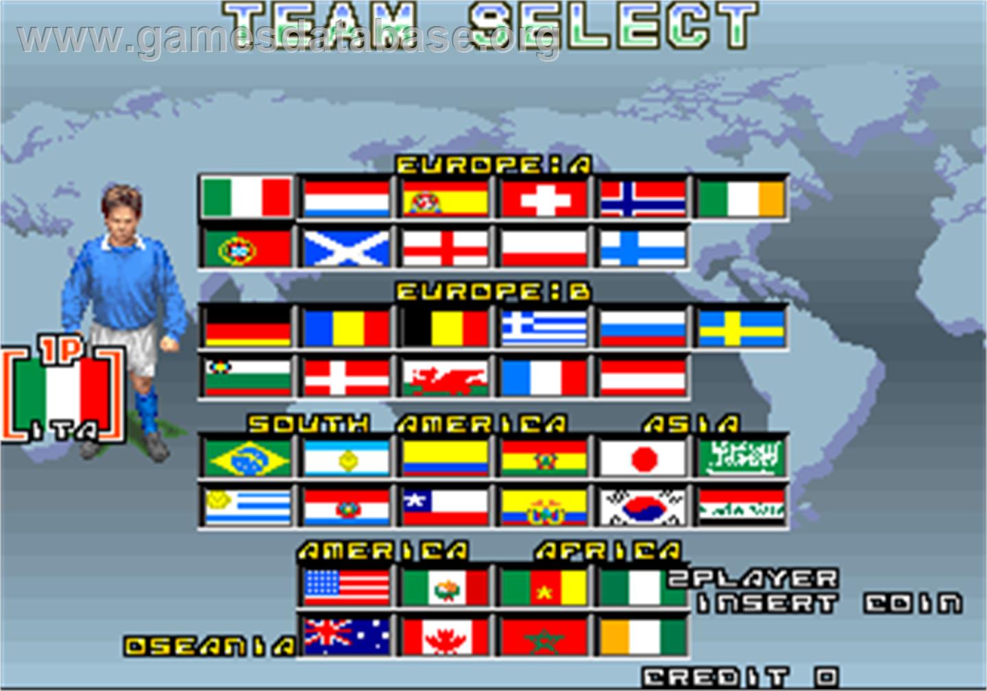 Taito Power Goal - Arcade - Artwork - Select Screen