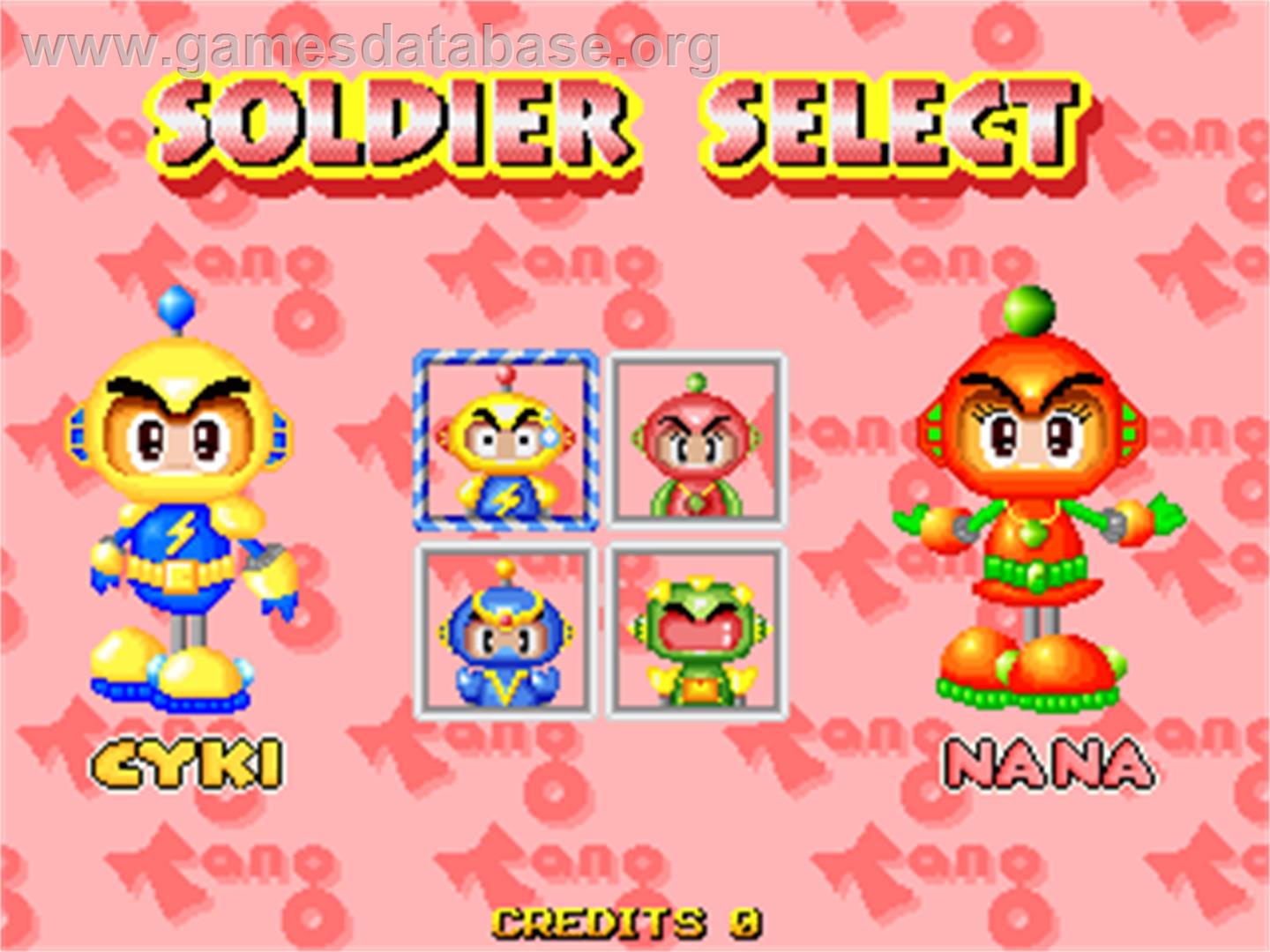 Tang Tang - Arcade - Artwork - Select Screen