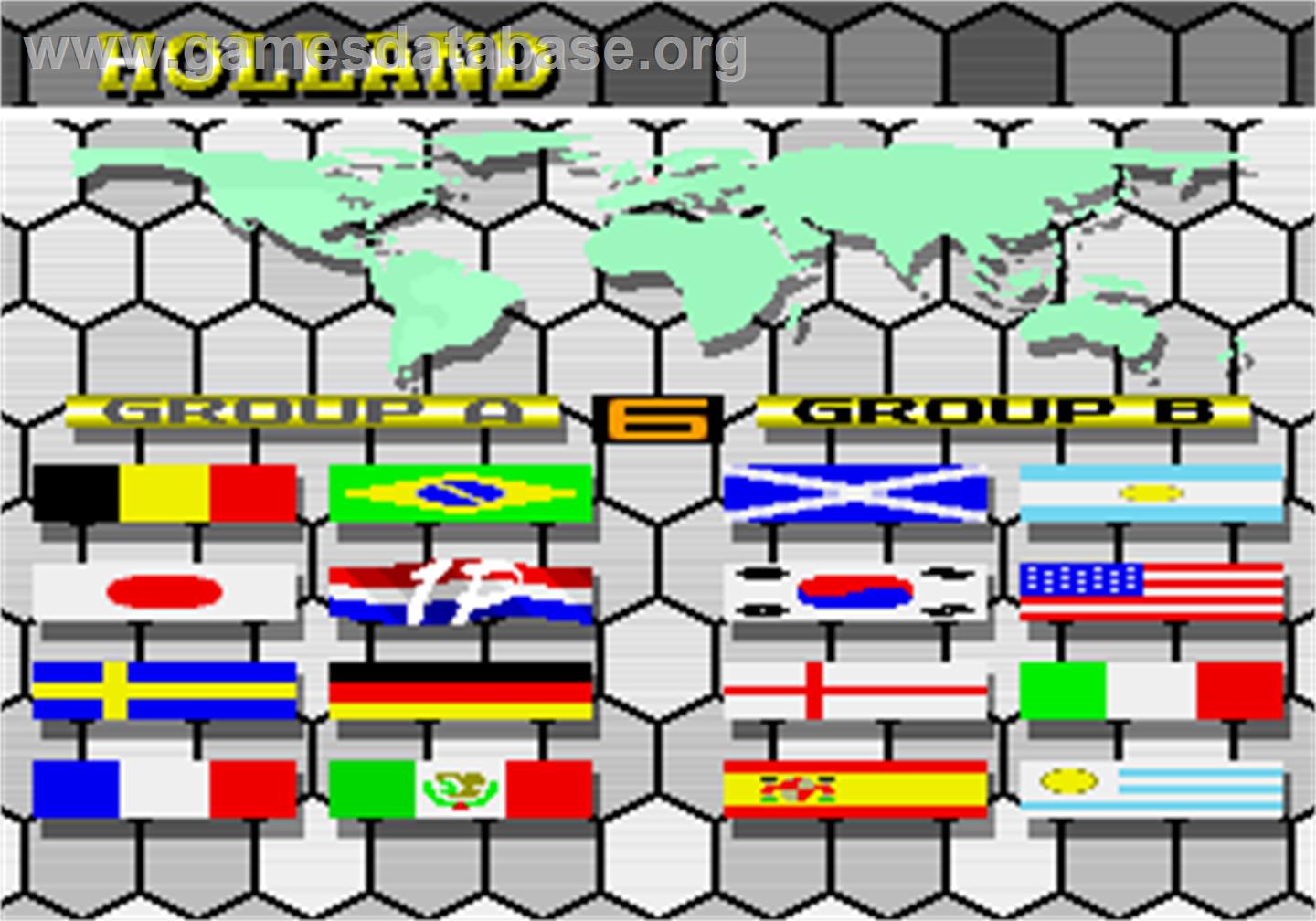 Tecmo World Cup '94 - Arcade - Artwork - Select Screen
