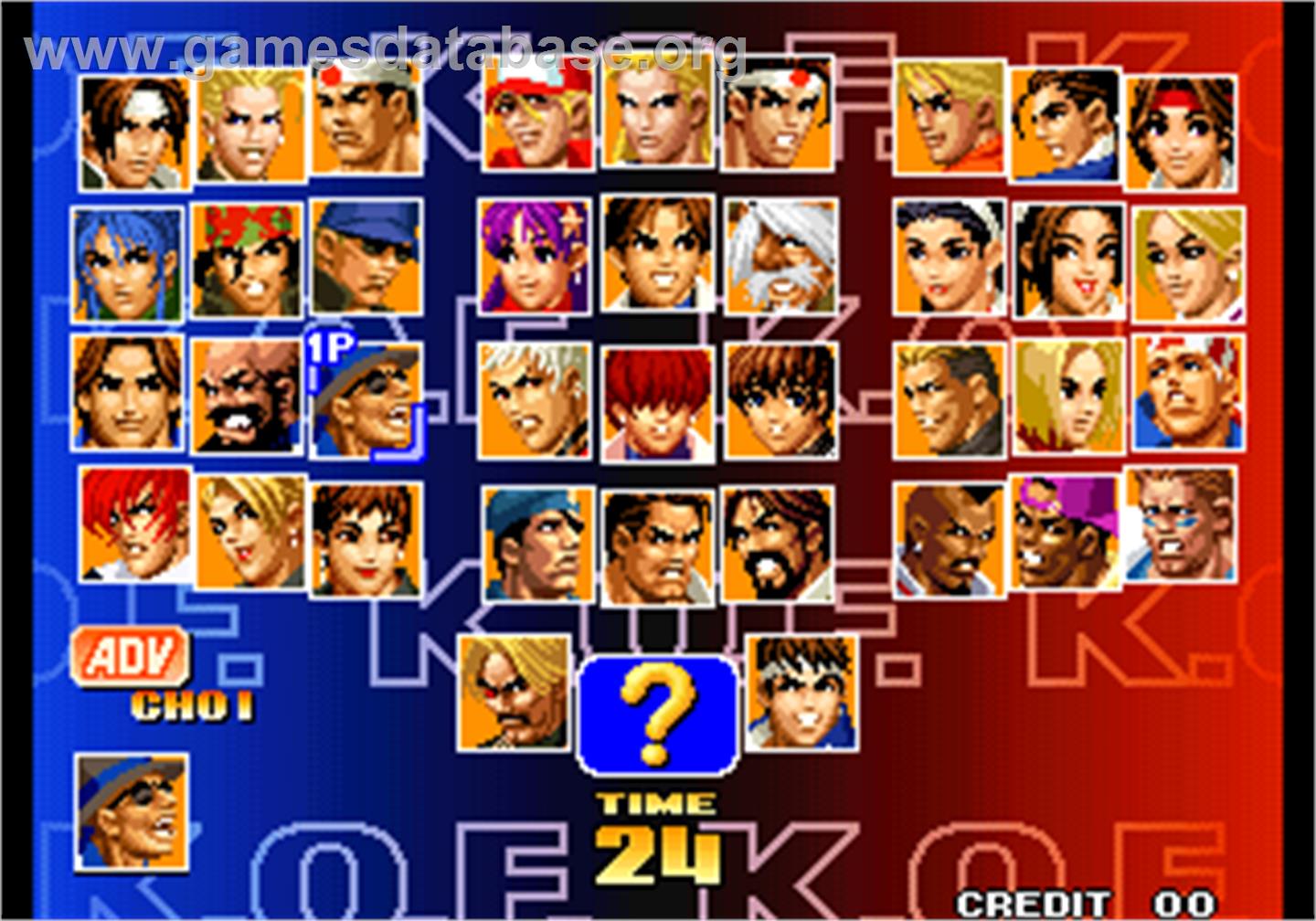 The King of Fighters '98 - The Slugfest / King of Fighters '98 - dream match never ends - Arcade - Artwork - Select Screen