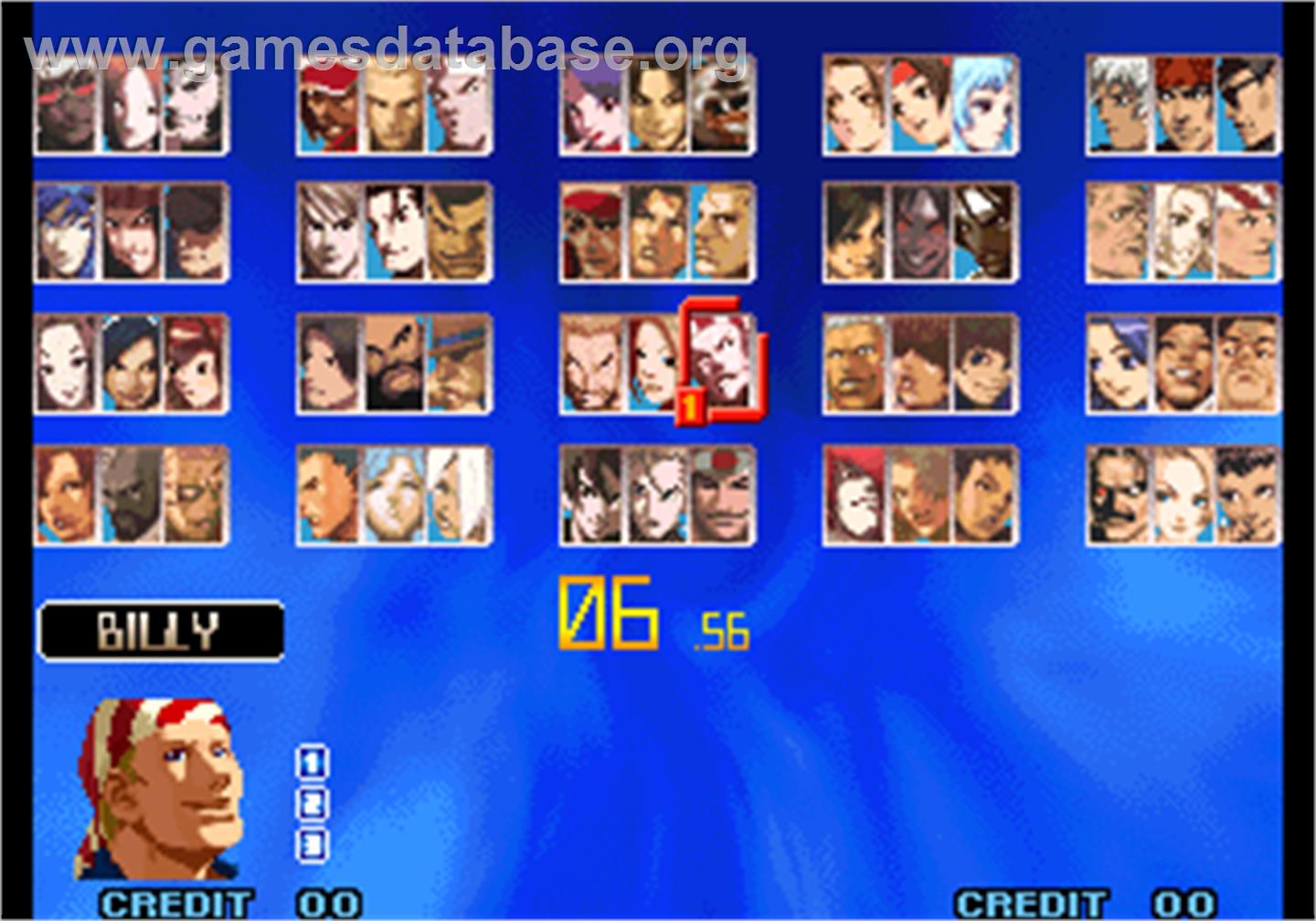 The King of Fighters 10th Anniversary - Arcade - Artwork - Select Screen