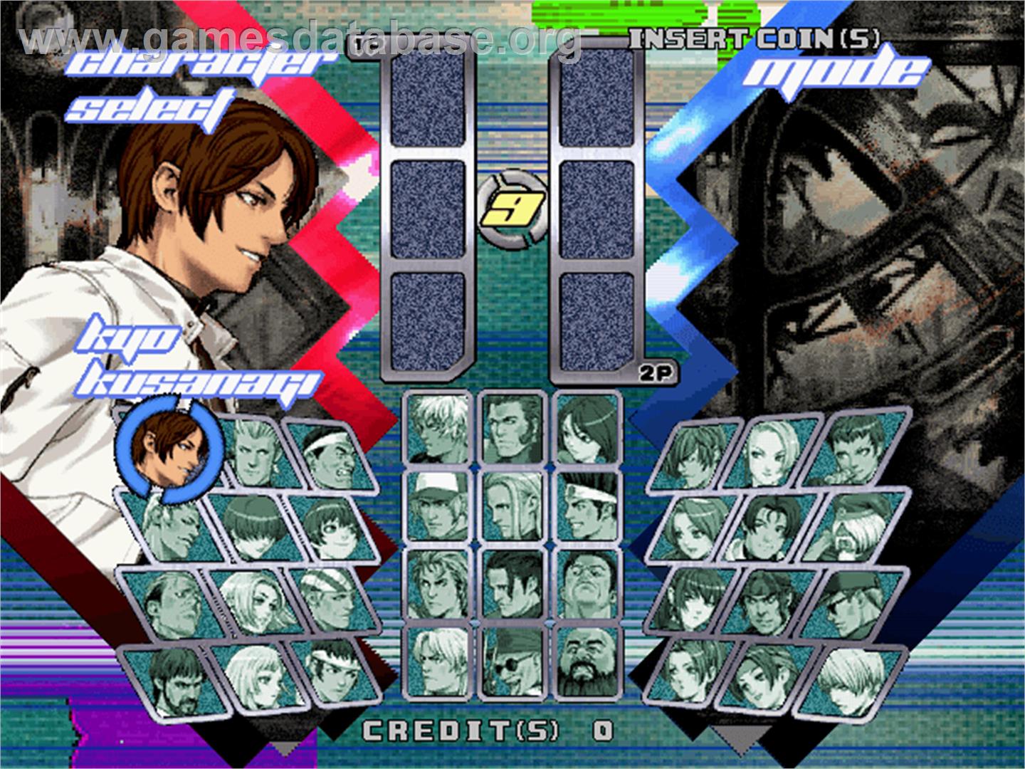 The King of Fighters Neowave - Arcade - Artwork - Select Screen