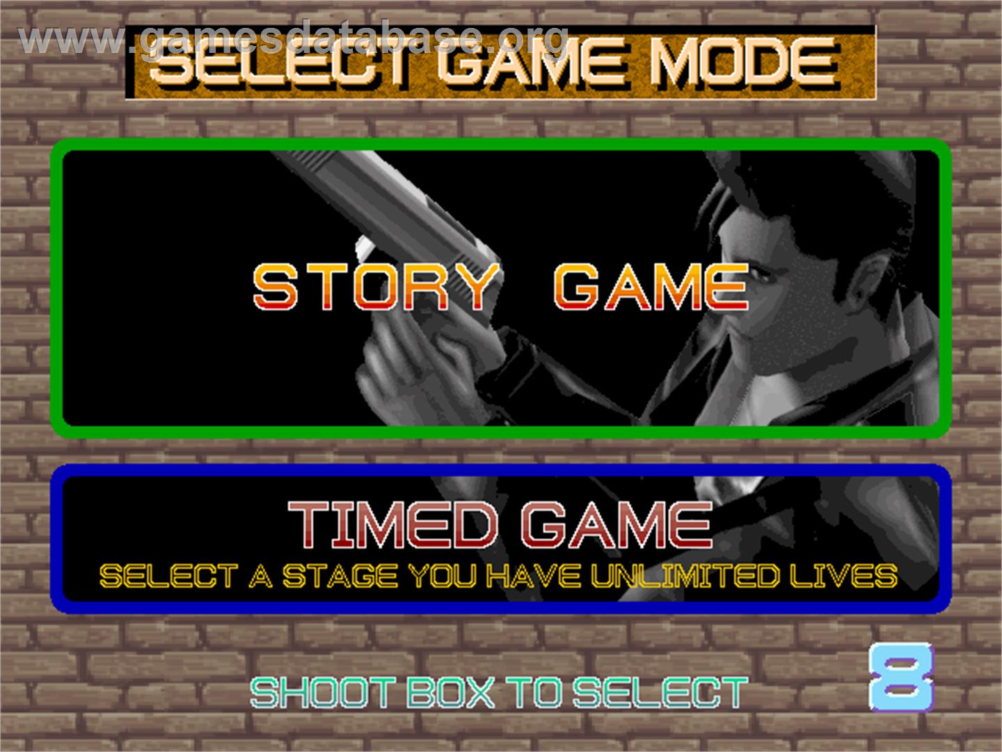 Time Crisis - Arcade - Artwork - Select Screen
