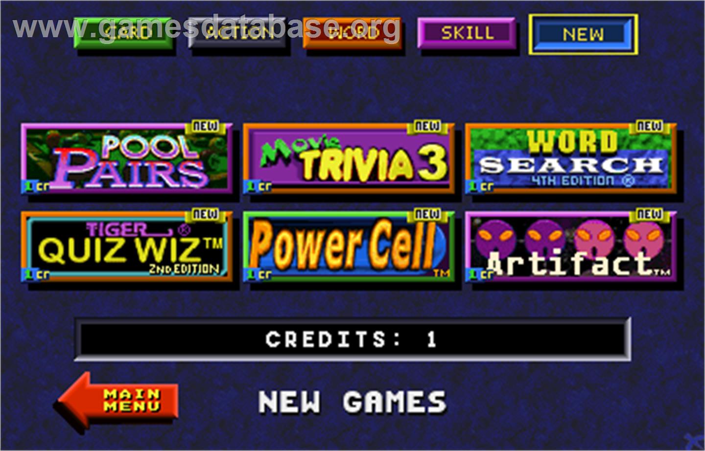 Touchmaster 8000 - Arcade - Artwork - Select Screen