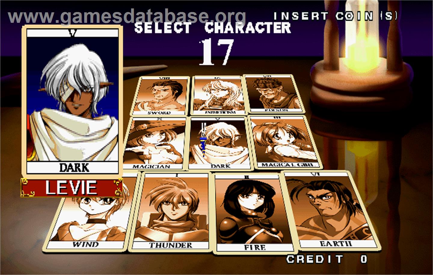 Touryuu Densetsu Elan-Doree / Elan Doree - Legend of Dragoon - Arcade - Artwork - Select Screen