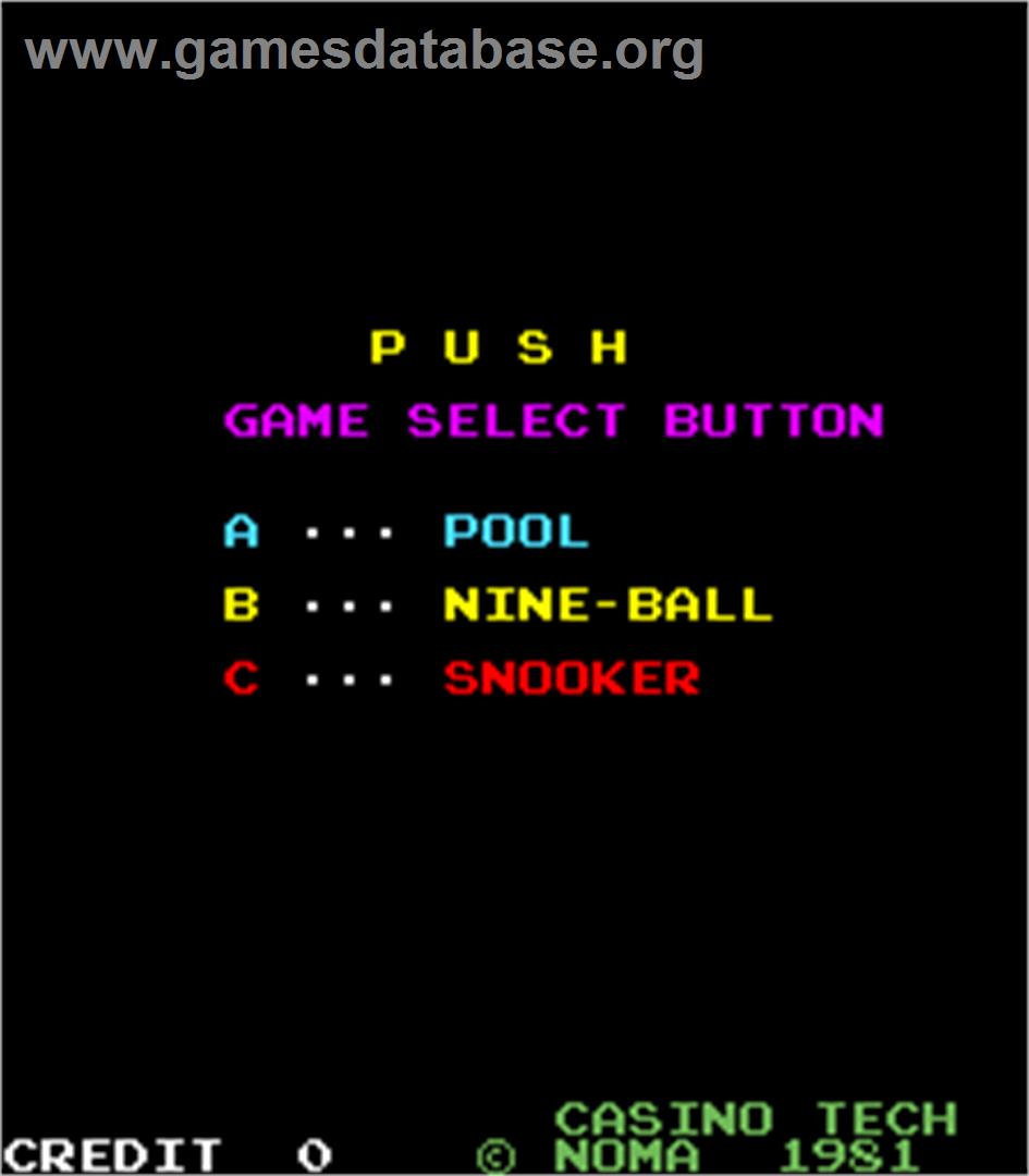 Tri-Pool - Arcade - Artwork - Select Screen