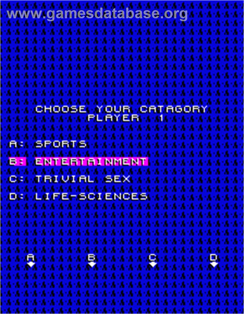 Trivia Master - Arcade - Artwork - Select Screen