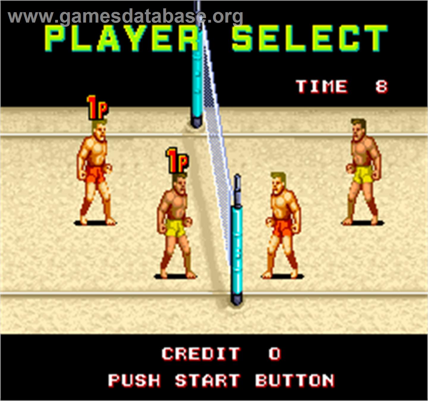 U.S. Championship V'ball - Arcade - Artwork - Select Screen