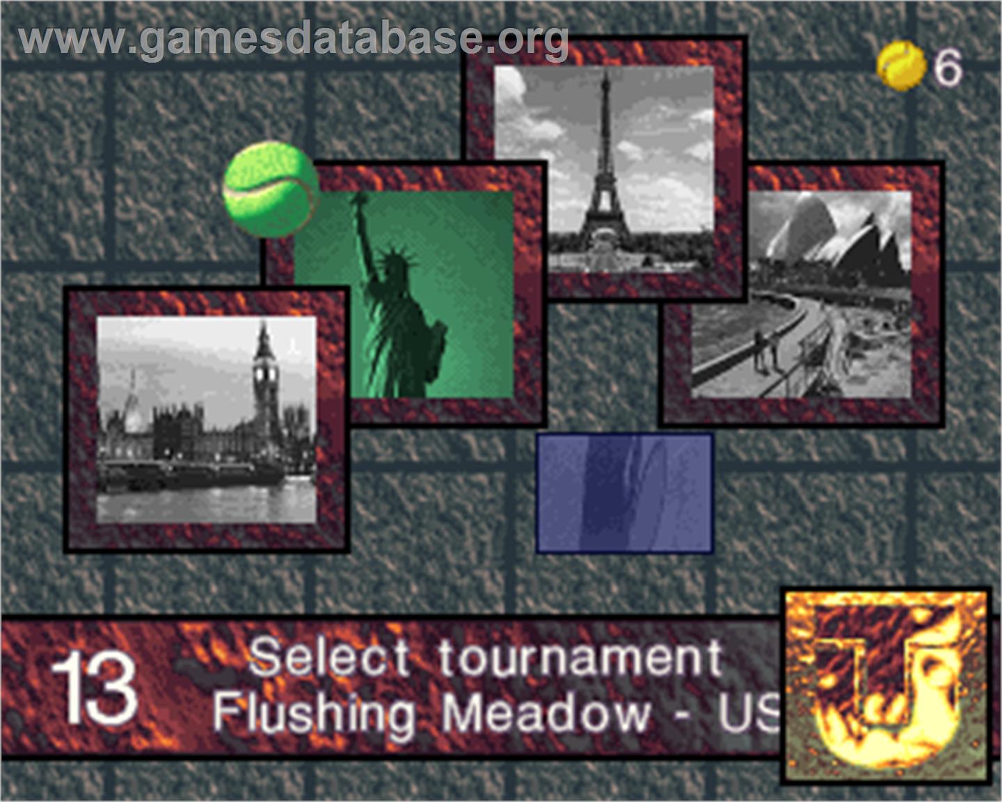 Ultimate Tennis - Arcade - Artwork - Select Screen