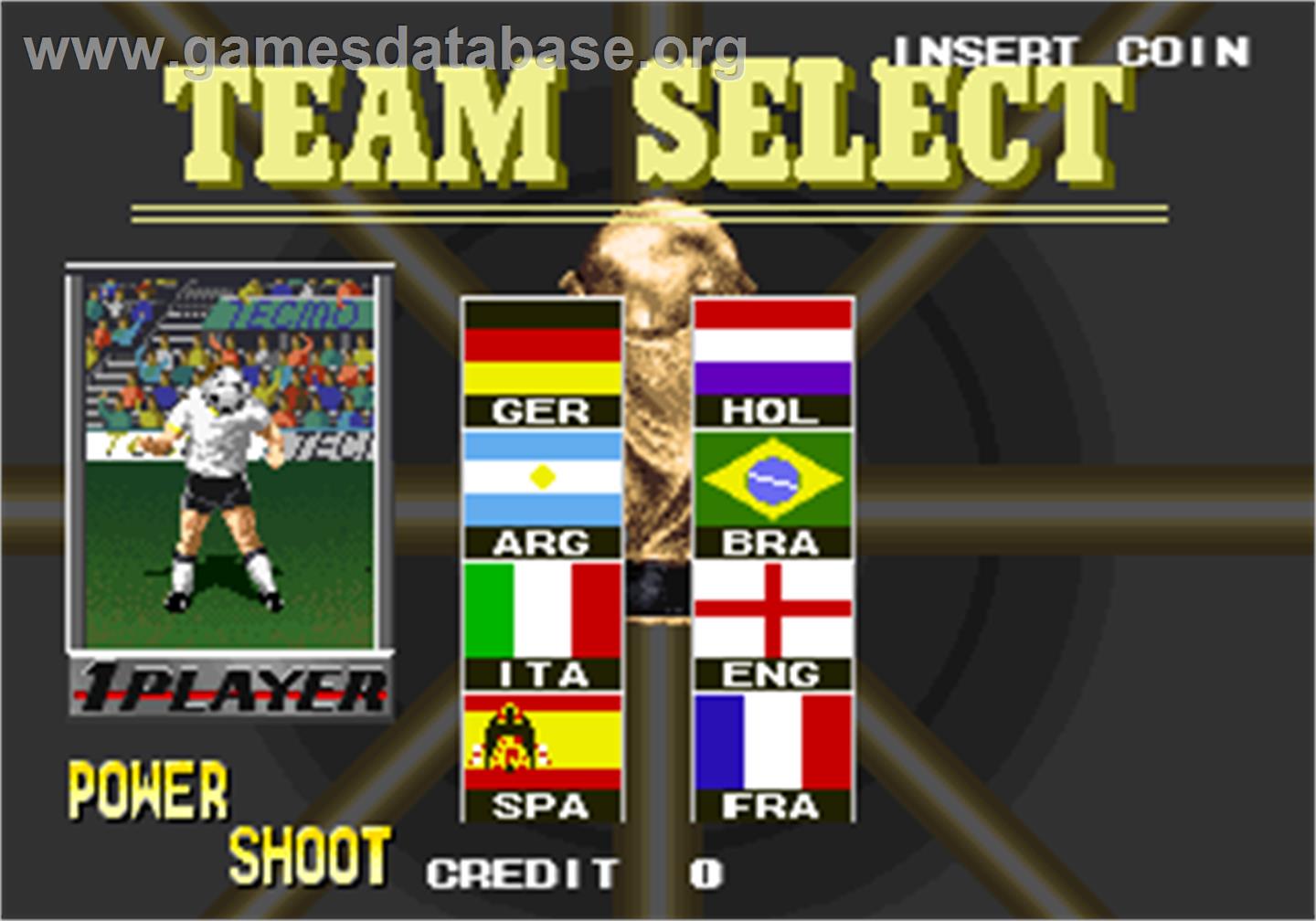 V Goal Soccer - Arcade - Artwork - Select Screen