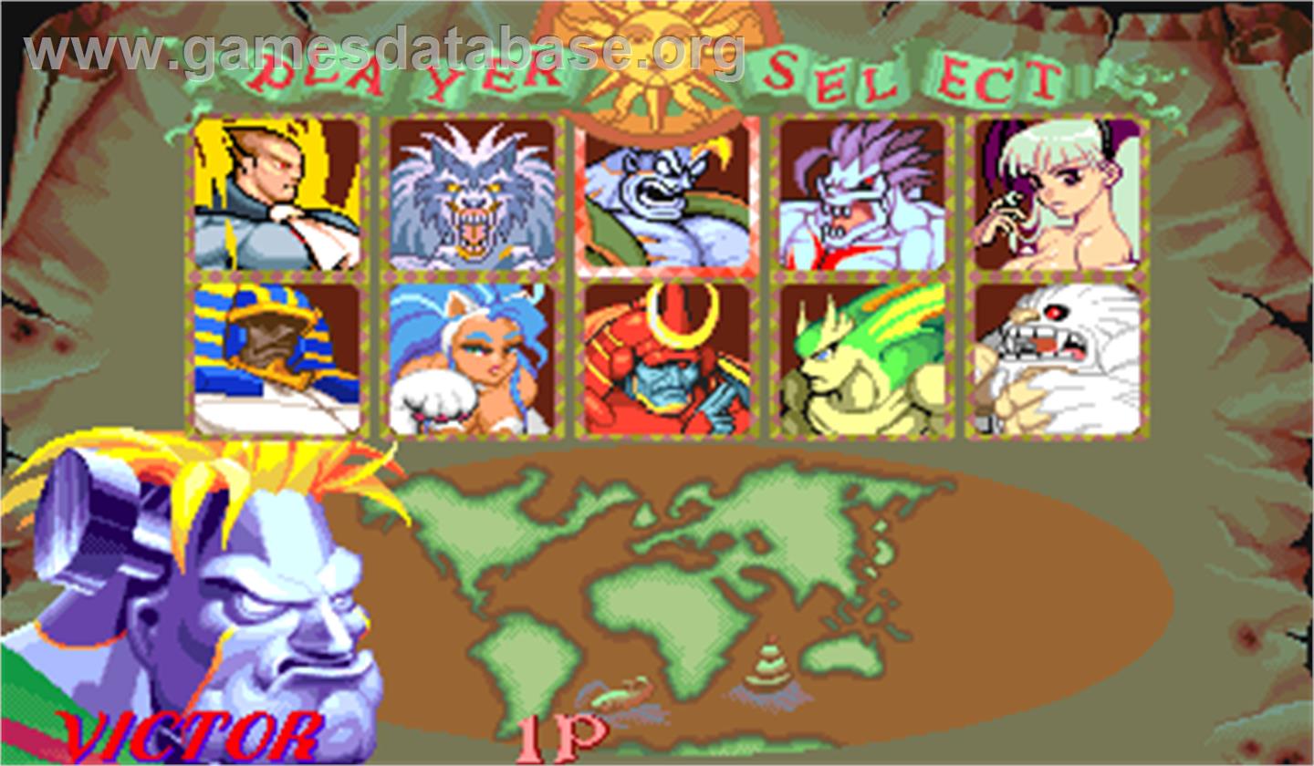 Vampire: The Night Warriors - Arcade - Artwork - Select Screen