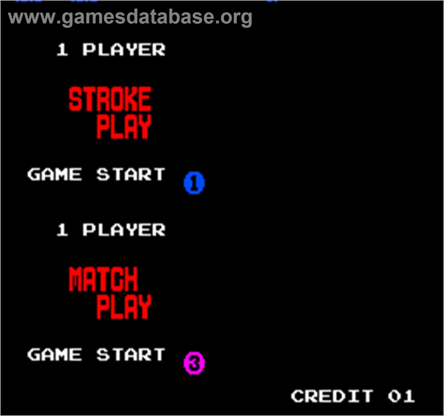 Vs. Stroke & Match Golf - Arcade - Artwork - Select Screen
