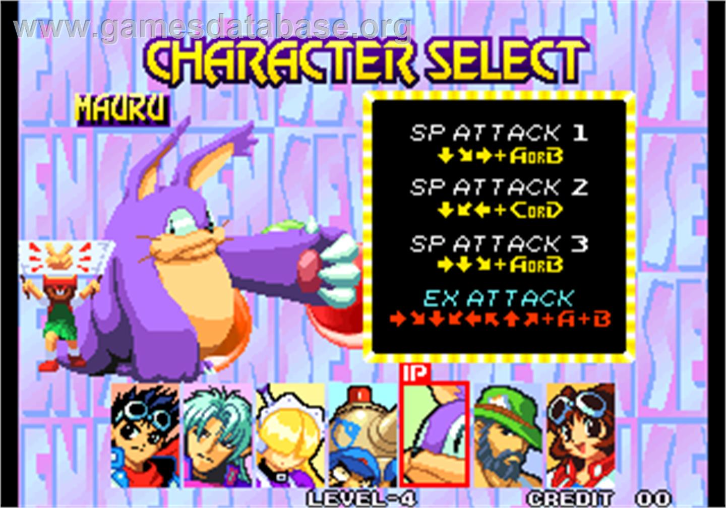 Waku Waku 7 - Arcade - Artwork - Select Screen