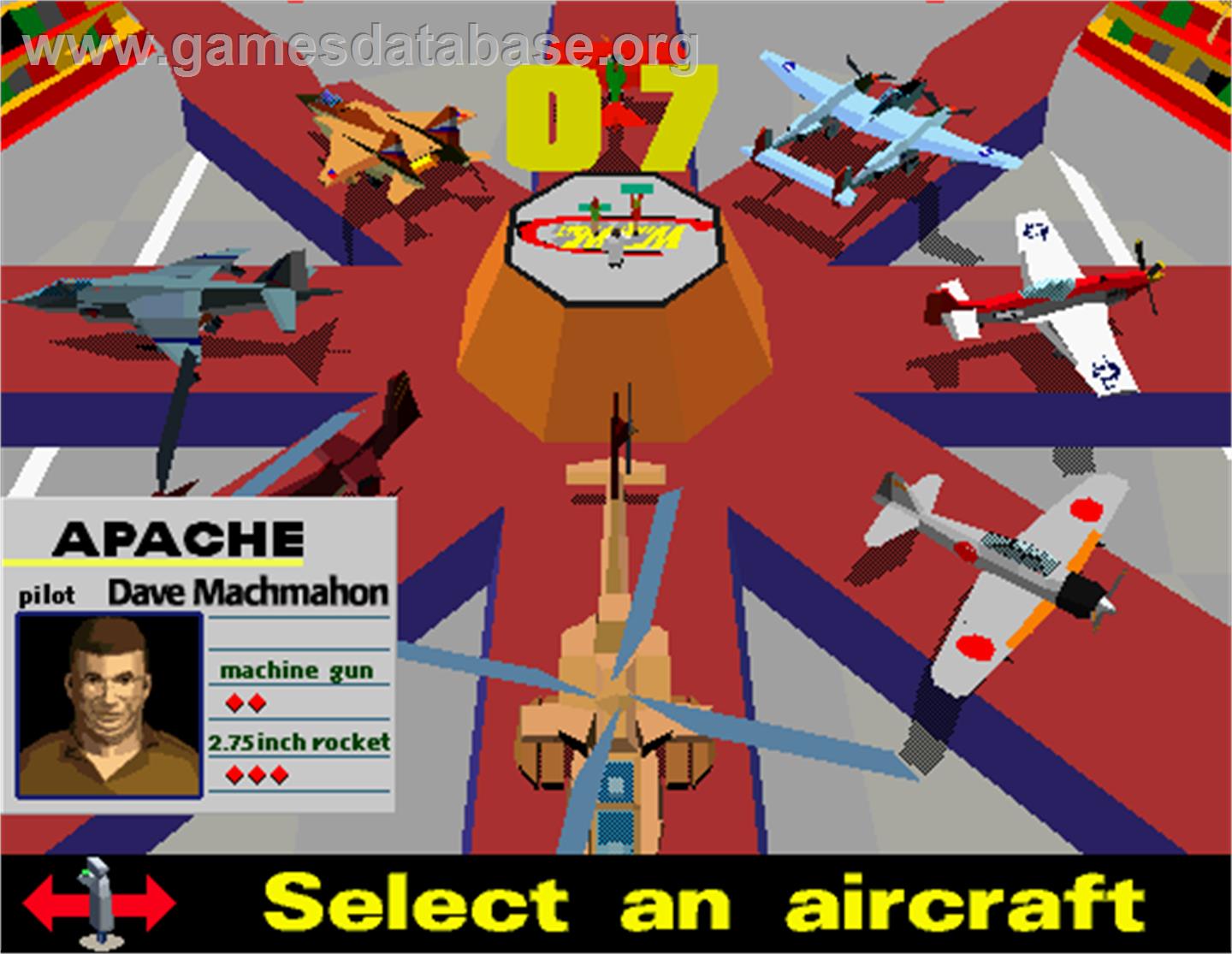Wing War - Arcade - Artwork - Select Screen