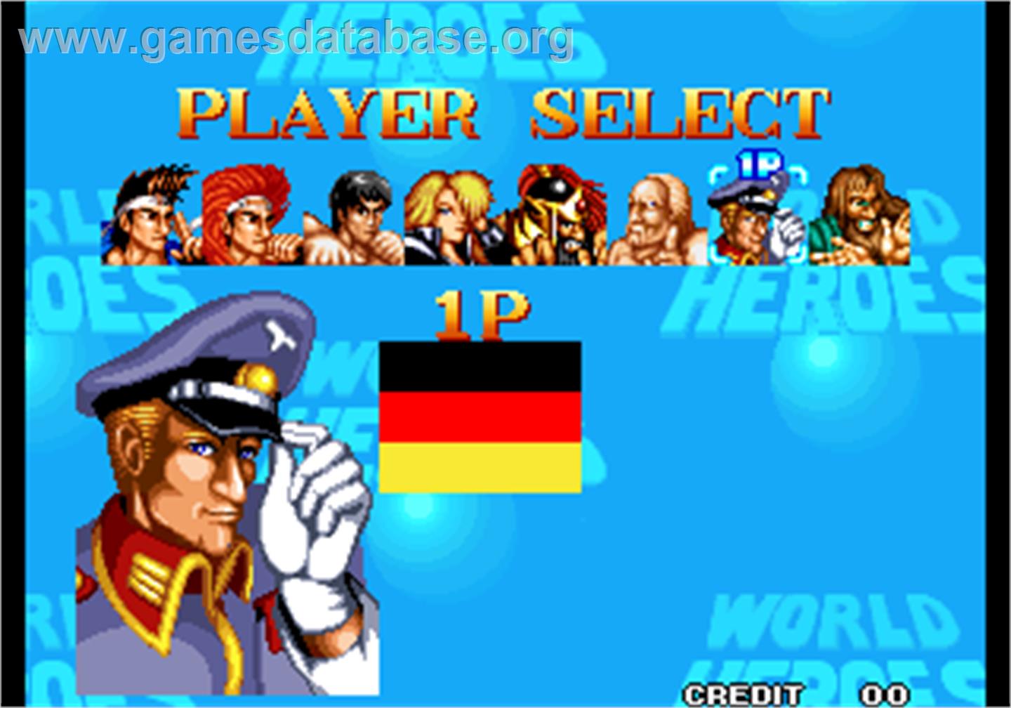 World Heroes - Arcade - Artwork - Select Screen