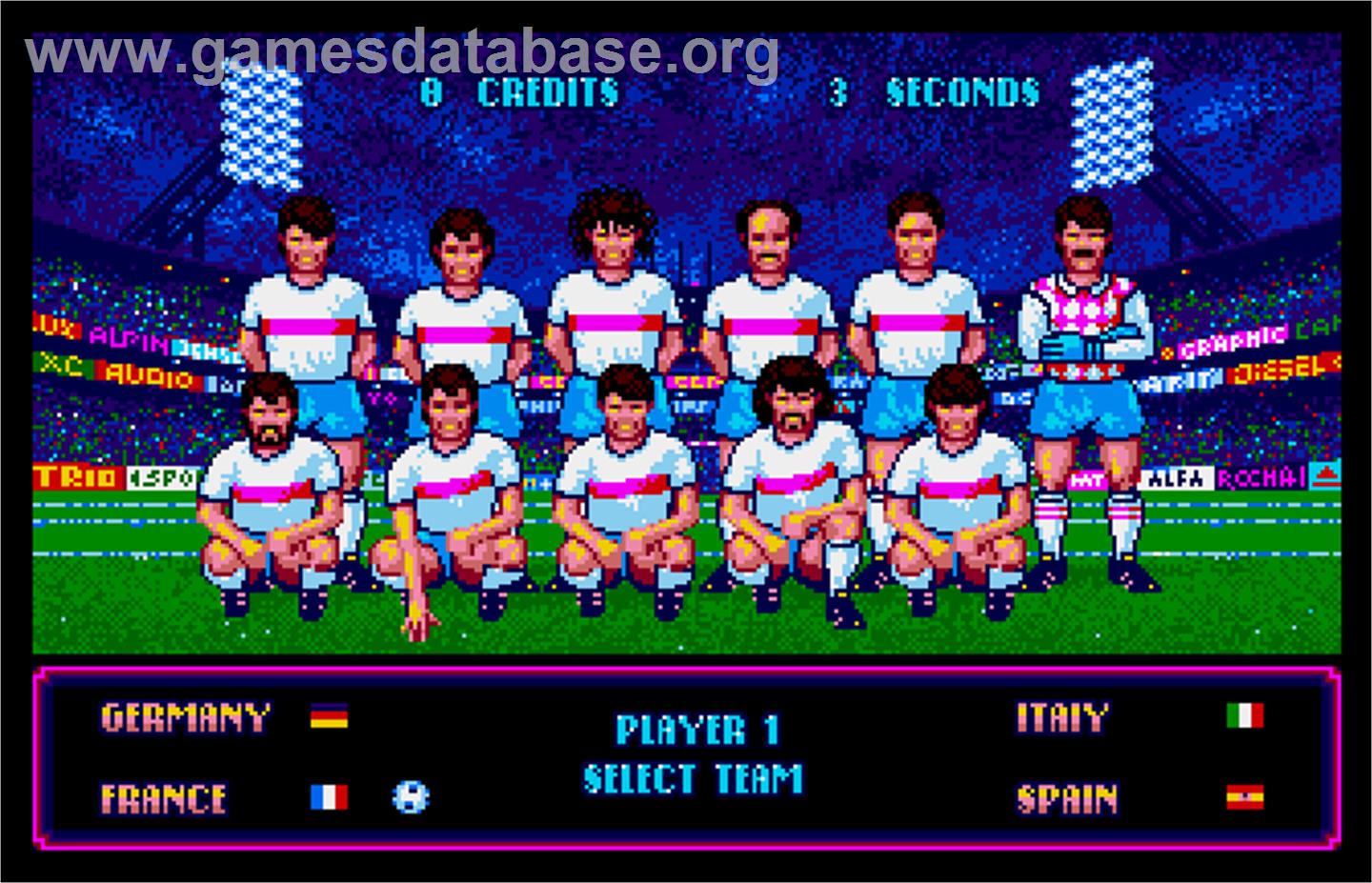 World Trophy Soccer - Arcade - Artwork - Select Screen