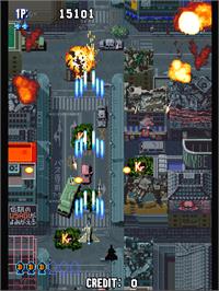 In game image of Aero Fighters Special on the Arcade.