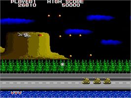 In game image of Airwolf on the Arcade.