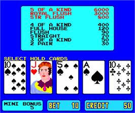 In game image of American Poker II on the Arcade.