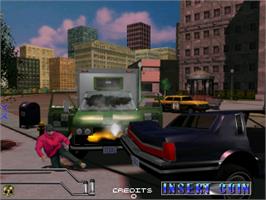 In game image of Area 51 / Maximum Force Duo v2.0 on the Arcade.