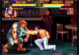 In game image of Art of Fighting / Ryuuko no Ken on the Arcade.