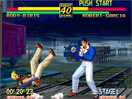 In game image of Art of Fighting 3 - The Path of the Warrior on the Arcade.