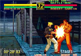 In game image of Art of Fighting 3 - The Path of the Warrior on the Arcade.