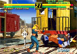In game image of Art of Fighting 3 - The Path of the Warrior / Art of Fighting - Ryuuko no Ken Gaiden on the Arcade.